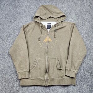 Burton Hoodie Sweatshirt Mens XL Green Full Zip Fleece Logo Graphic Casual